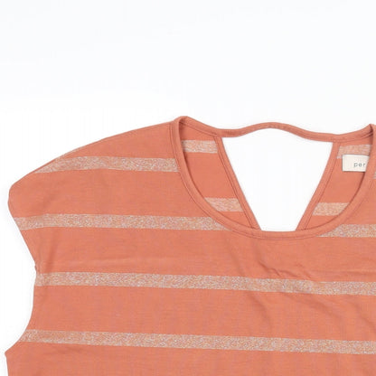 Womens UK Size 14 Per Una Orange Basic Blouse