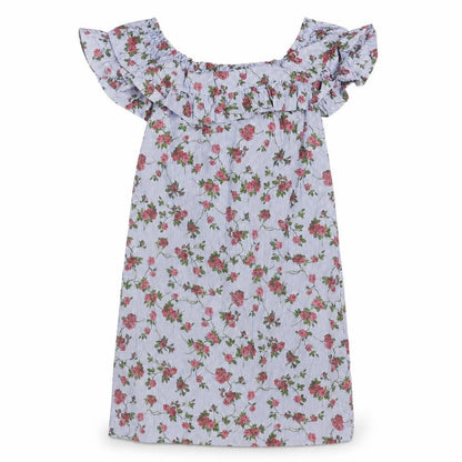 Stradivarius Womens Blue Geometric Cotton Mini Size S Boat Neck Pullover - Stripe Floral Print Fril