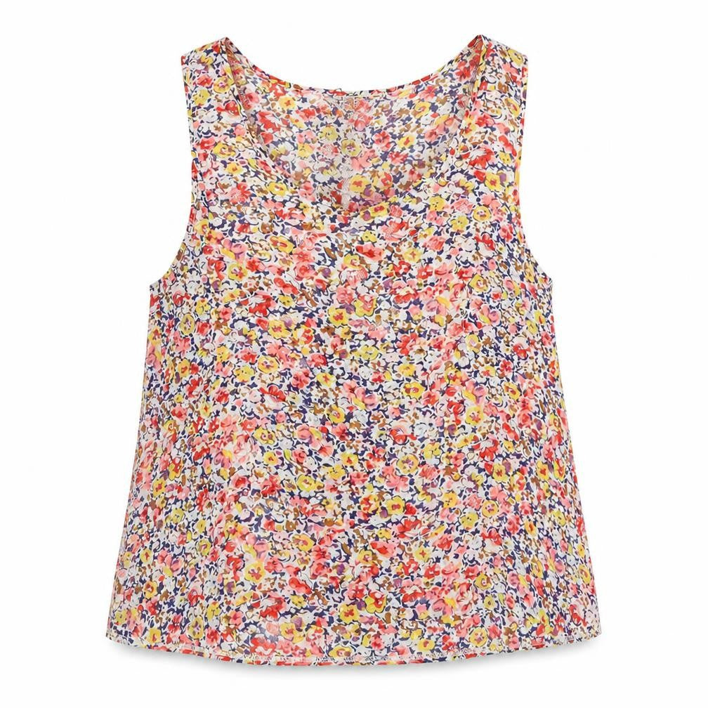 Womens UK Size 14 Cameo Rose Multicoloured Camisole Blouse