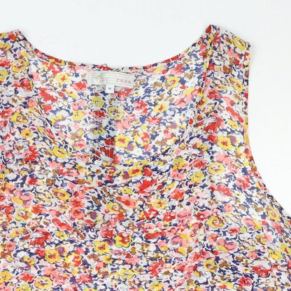 Womens UK Size 14 Cameo Rose Multicoloured Camisole Blouse