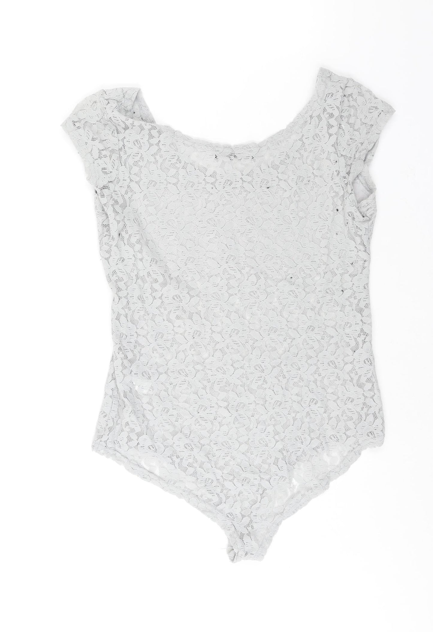 Select Womens Grey Polyamide Bodysuit One-Piece Size L Drawstring