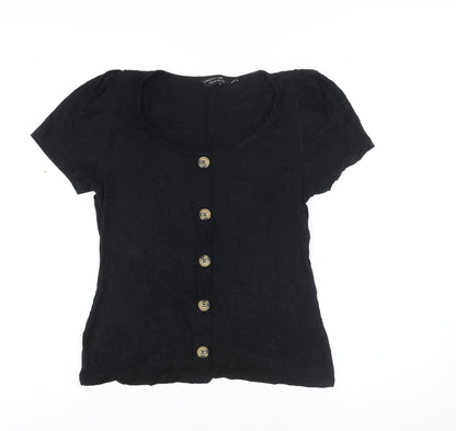 Womens UK Size 14 Dorothy Perkins Black Basic Blouse