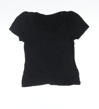 Womens UK Size 14 Dorothy Perkins Black Basic Blouse