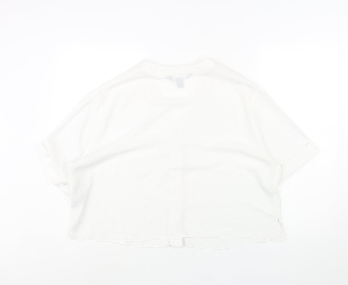 Womens UK Size 18 New Look White Basic Button-Up