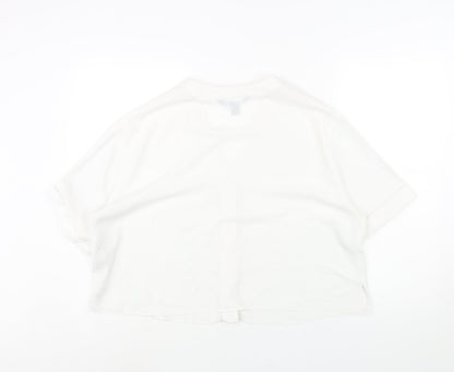 Womens UK Size 18 New Look White Basic Button-Up