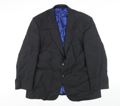 Mens UK Size 46 The Label Regular Black Suit Jacket