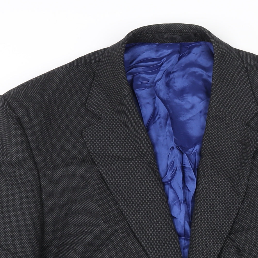 Mens UK Size 46 The Label Regular Black Suit Jacket