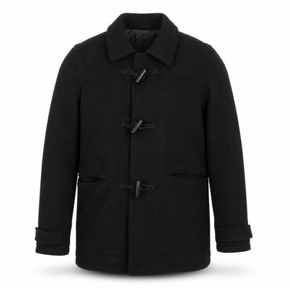 Mens UK Size S Topman Black Pea Coat