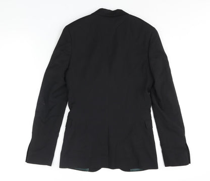 Mens UK Size 34 Topman Regular Black Suit Jacket