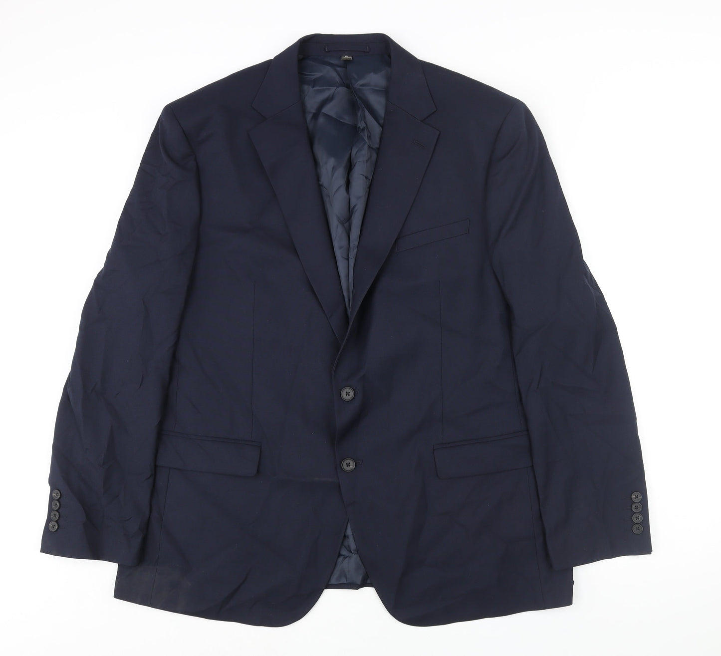 Mens UK Size 46 Marks and Spencer Regular Blue Suit Jacket