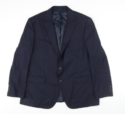 Mens UK Size 46 Marks and Spencer Regular Blue Suit Jacket