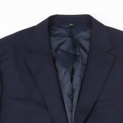 Mens UK Size 46 Marks and Spencer Regular Blue Suit Jacket