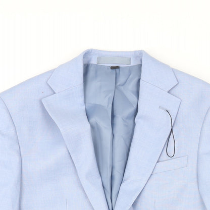 Mens UK Size 34 Marks and Spencer Regular Blue Suit Jacket