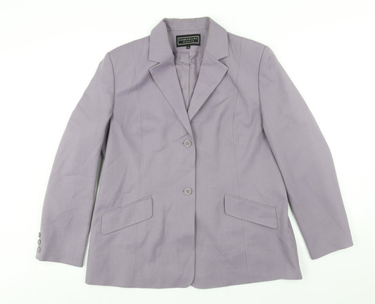 Debenhams Womens Purple Jacket Size 16 Button