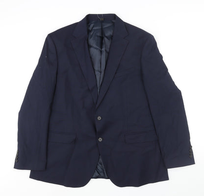 Mens UK Size 46 Marks and Spencer Regular Blue Suit Jacket