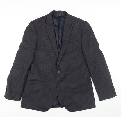 Mens UK Size 42 Marks and Spencer Regular Blue Suit Jacket