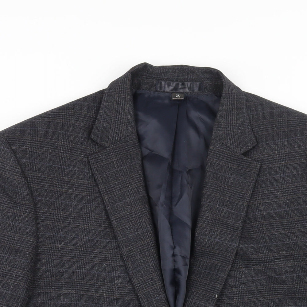 Mens UK Size 42 Marks and Spencer Regular Blue Suit Jacket