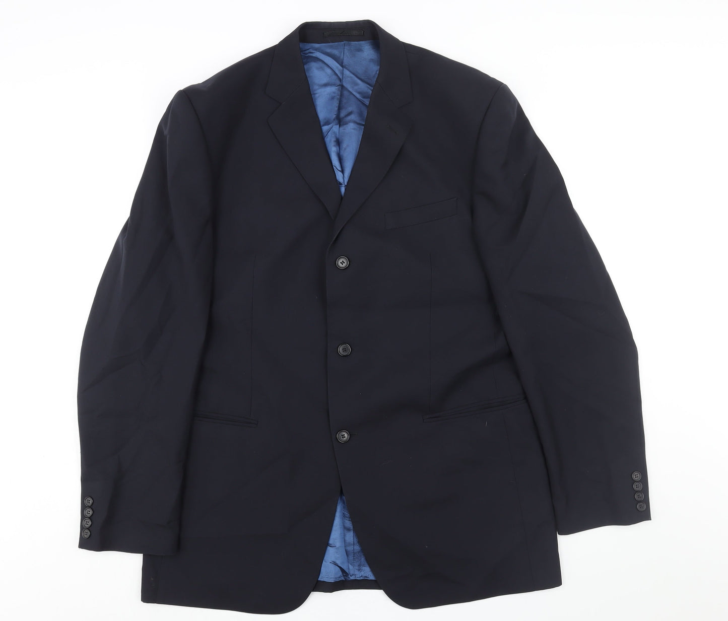 Mens UK Size 44 Lino Vierra Regular Blue Suit Jacket