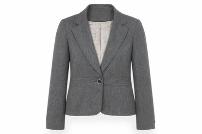 Essentials Womens Grey Jacket Blazer Size 16 Button