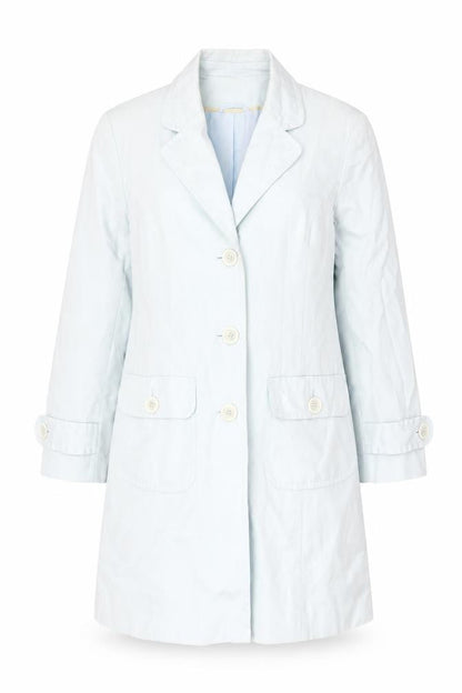 Marks & Spencer Womens Blue Trench Coat Coat Size 12 Button
