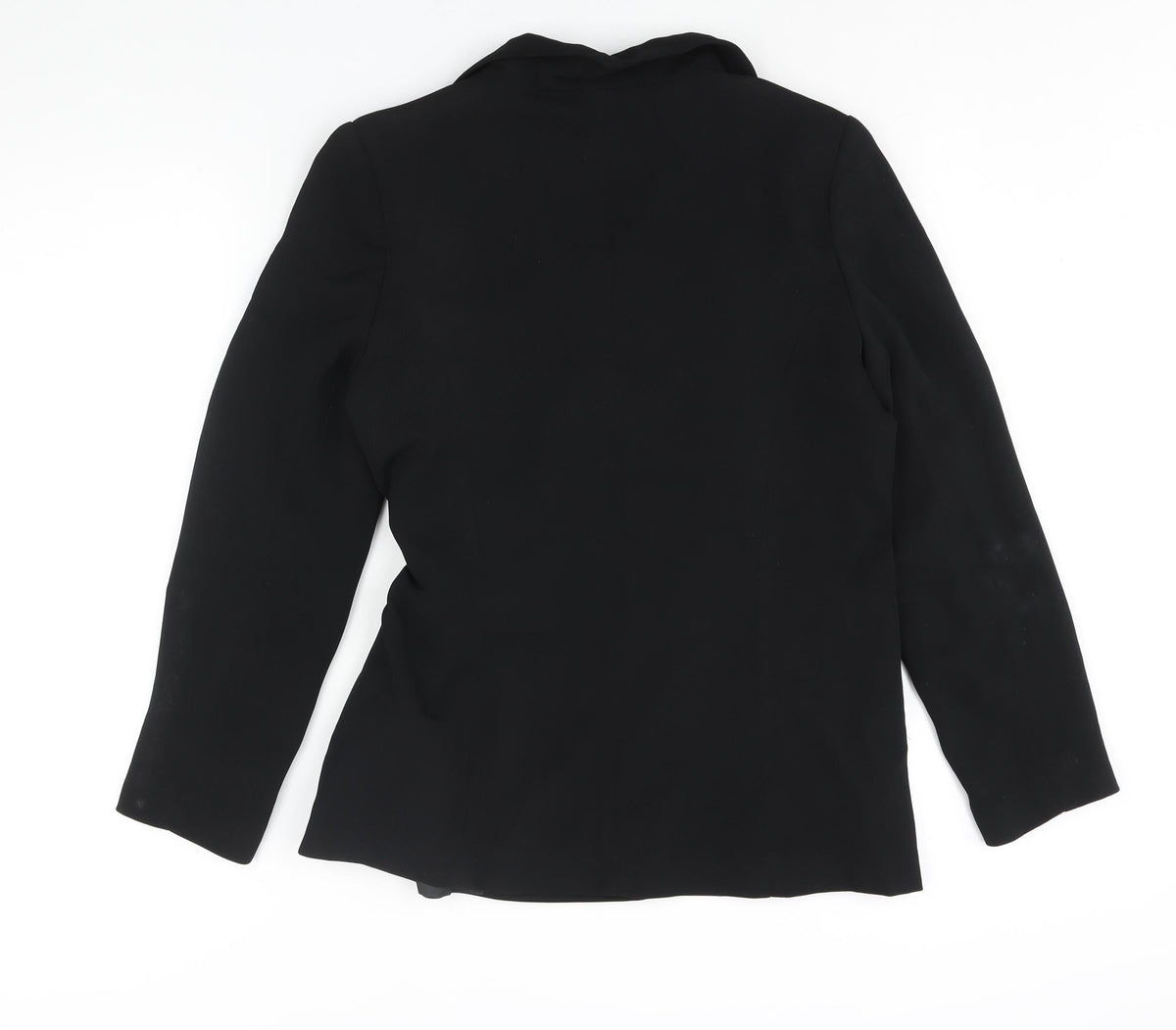 Katy Baker Womens Black Jacket Blazer Size 12 Tie