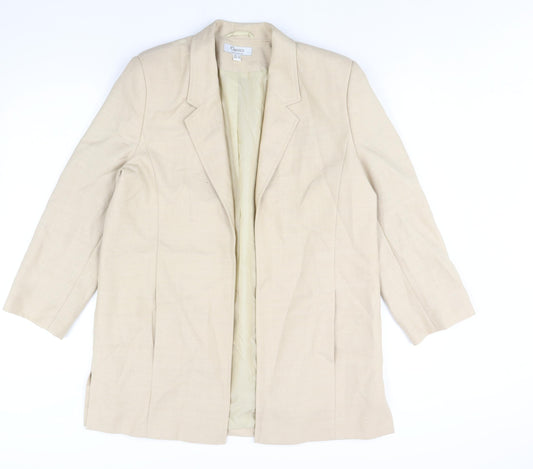 First Avenue Womens Beige Jacket Blazer Size 12