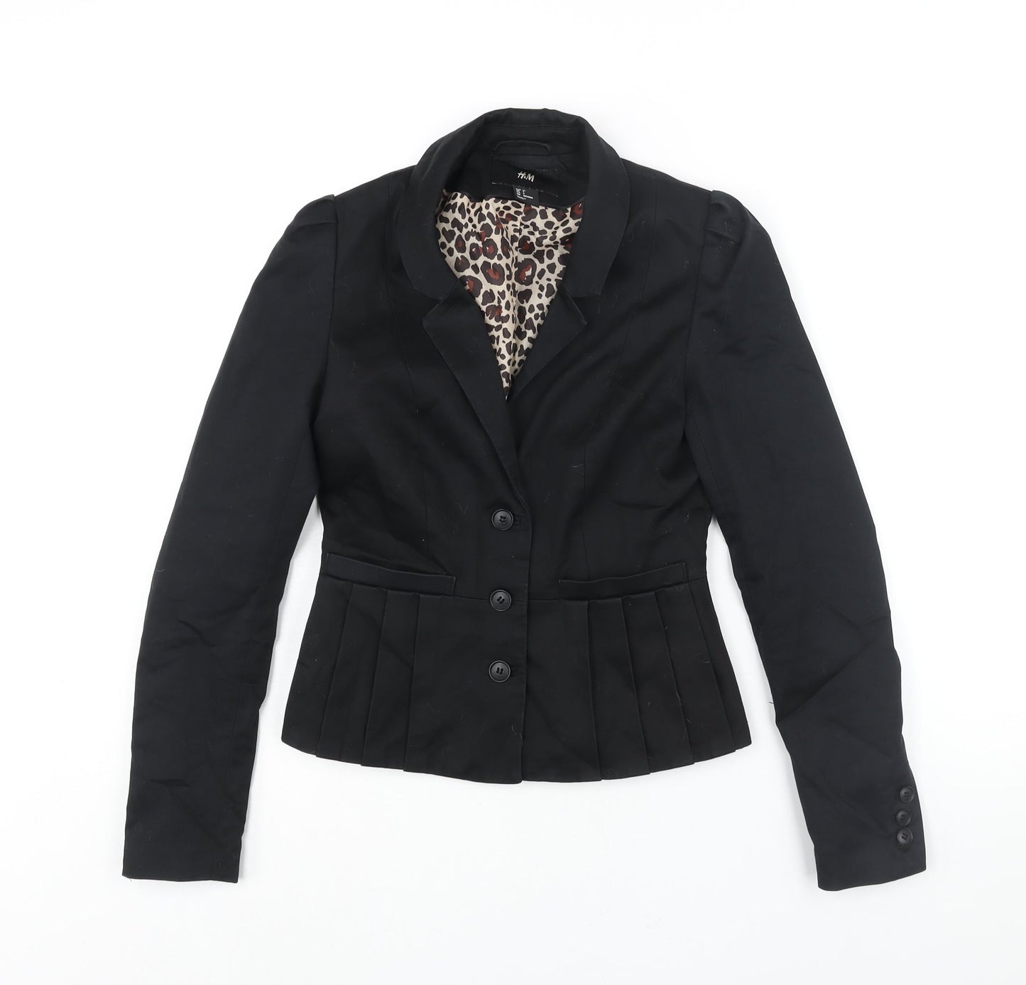 Womens UK Size 6 H&M Black Jacket