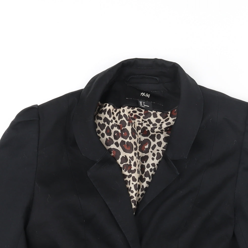 Womens UK Size 6 H&M Black Jacket