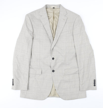 Mens UK Size 40 Marks and Spencer Regular Beige Suit Jacket