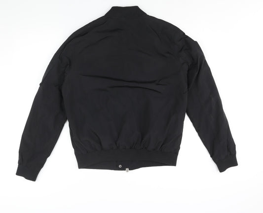 Mens UK Size M Topman Black Bomber Jacket