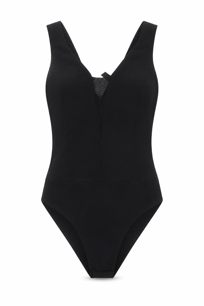 Womens UK Size 8 New Look One-Piece Black Bodysuit