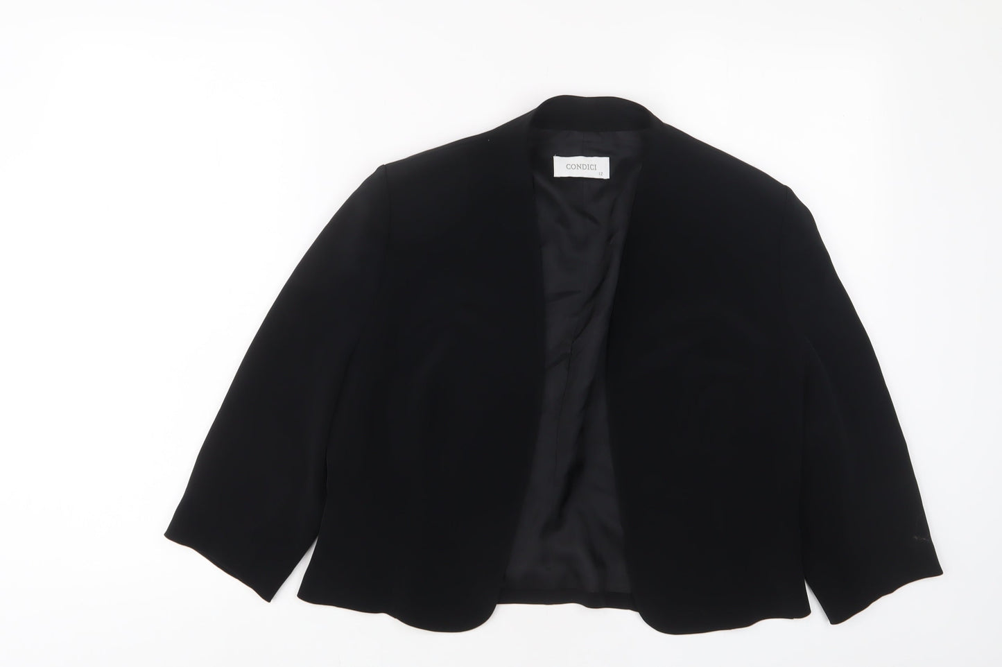 Womens UK Size 12 CONDICI Black Jacket Blazer