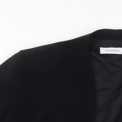 Womens UK Size 12 CONDICI Black Jacket Blazer