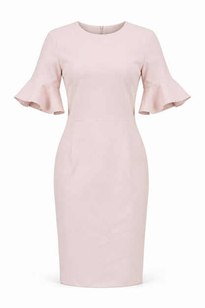 Love Bonito Womens Pink Polyester Bodycon Size 6 Crew Neck Zip