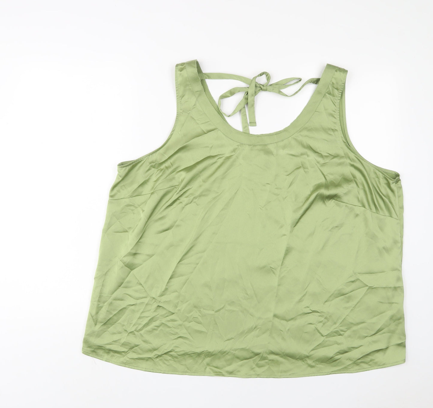 Womens UK Size 24 Marks and Spencer Green Basic Tank