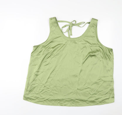 Womens UK Size 24 Marks and Spencer Green Basic Tank