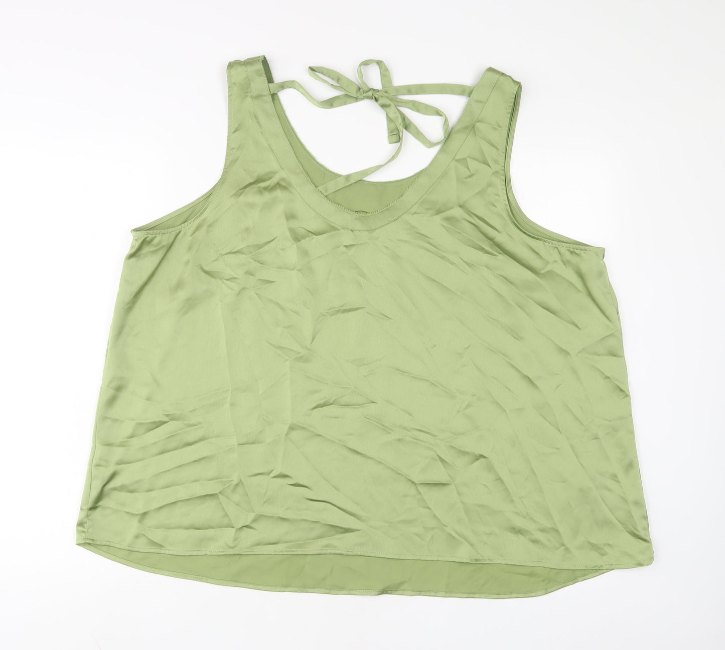 Womens UK Size 24 Marks and Spencer Green Basic Tank