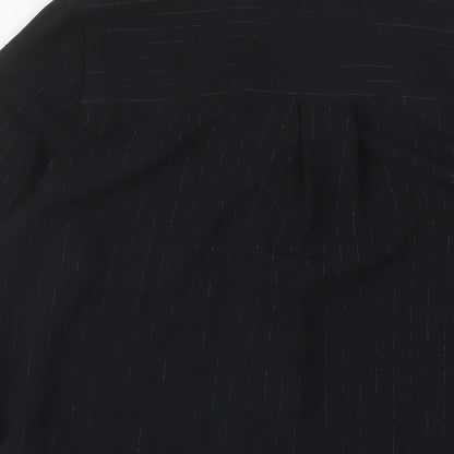 Womens UK Size 8 Marks and Spencer Black Basic Button-Up