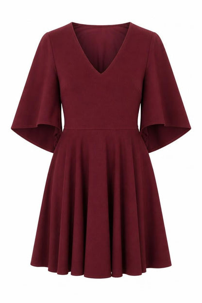 River Island Womens Red Polyester A-Line Size 10 V-Neck Pullover