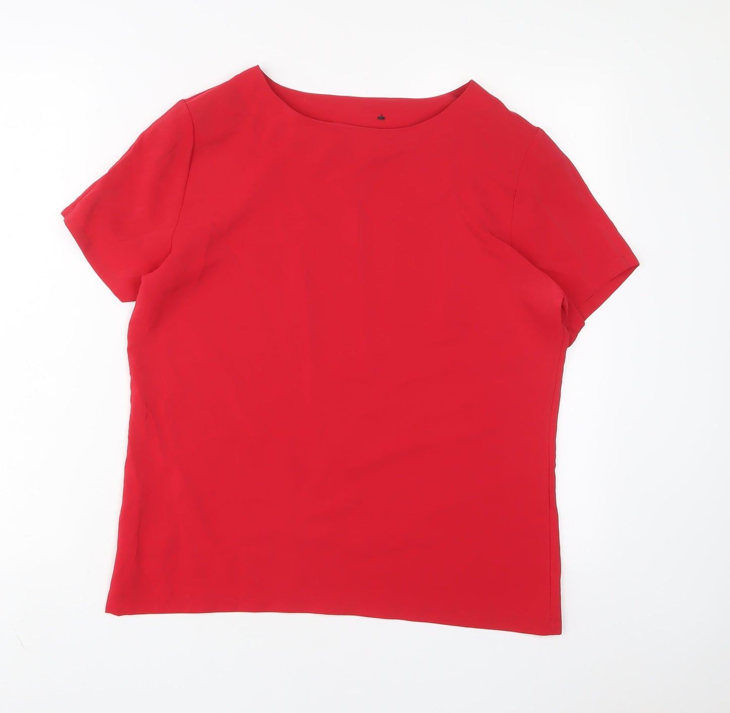 Womens UK Size 14 St Michael Red Basic T-Shirt