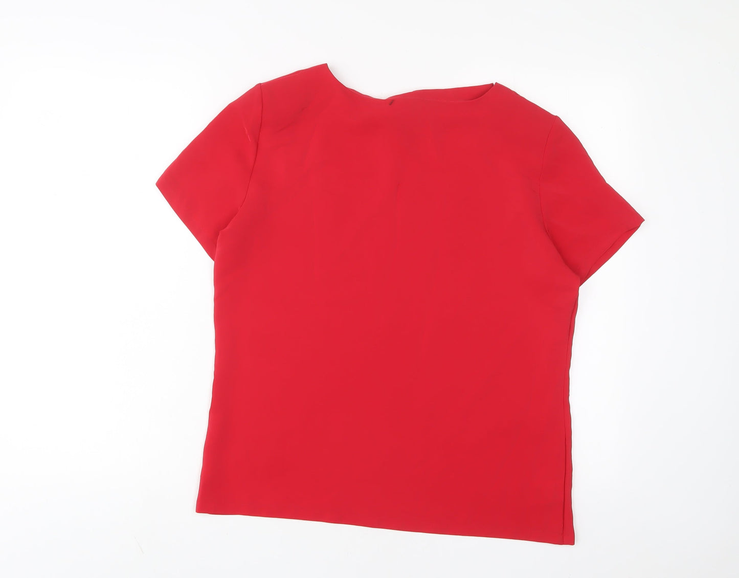 Womens UK Size 14 St Michael Red Basic T-Shirt