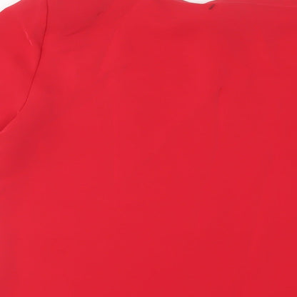 Womens UK Size 14 St Michael Red Basic T-Shirt