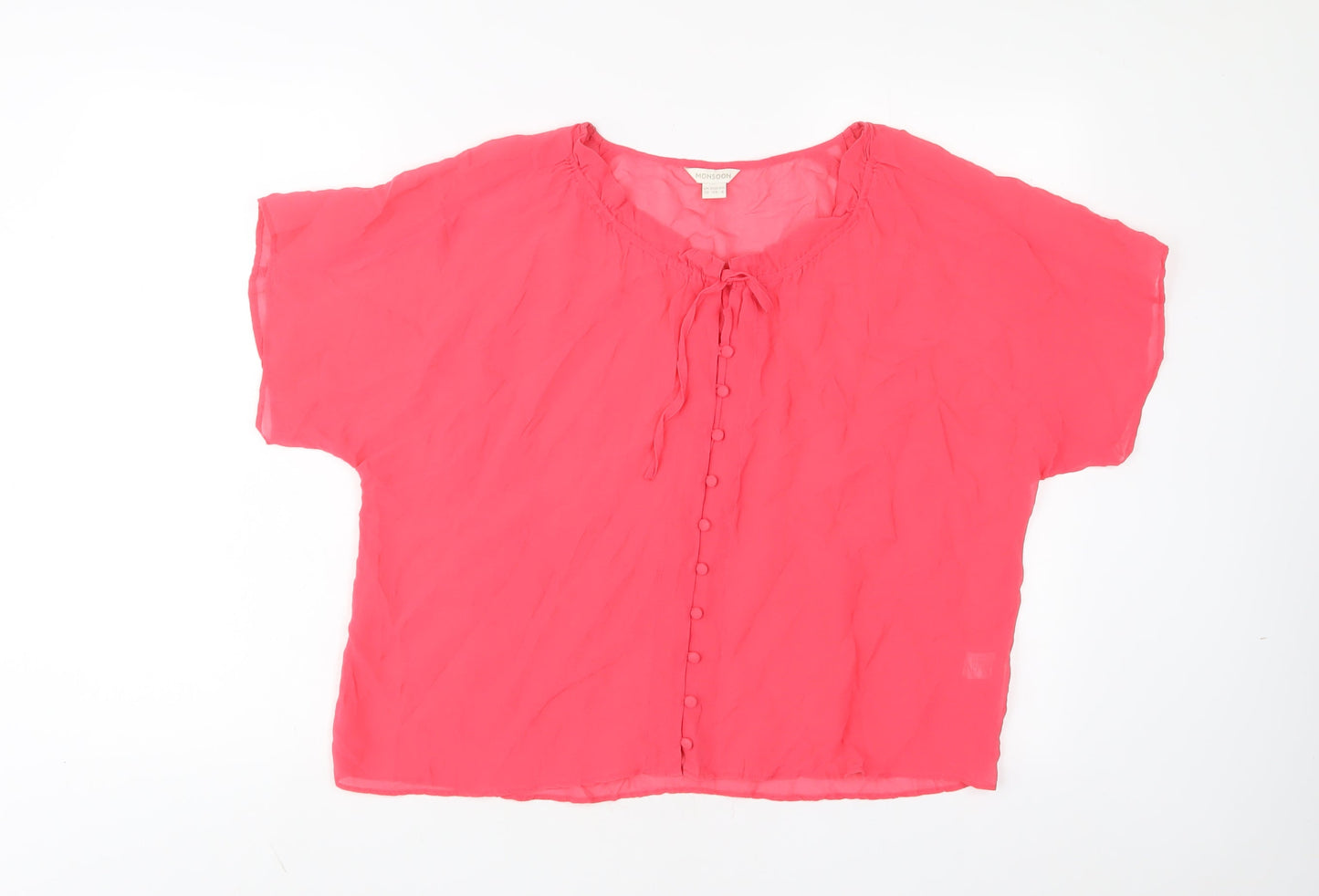 Womens UK Size 10 Monsoon Pink Basic T-Shirt