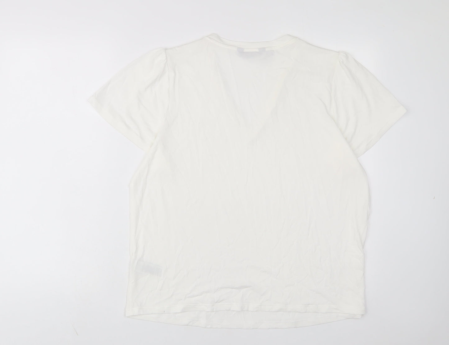 Womens UK Size 18 Marks and Spencer White Basic T-Shirt