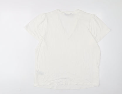 Womens UK Size 18 Marks and Spencer White Basic T-Shirt