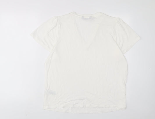 Womens UK Size 18 Marks and Spencer White Basic T-Shirt