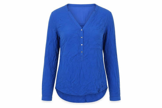 Womens UK Size S Pimkie Blue Basic Button-Up