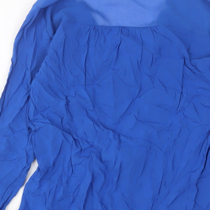 Womens UK Size S Pimkie Blue Basic Button-Up