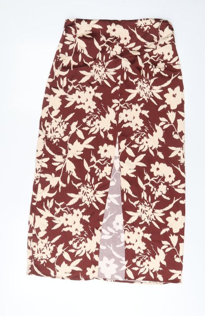 Womens UK Size S Zara A-Line Satin Skirt