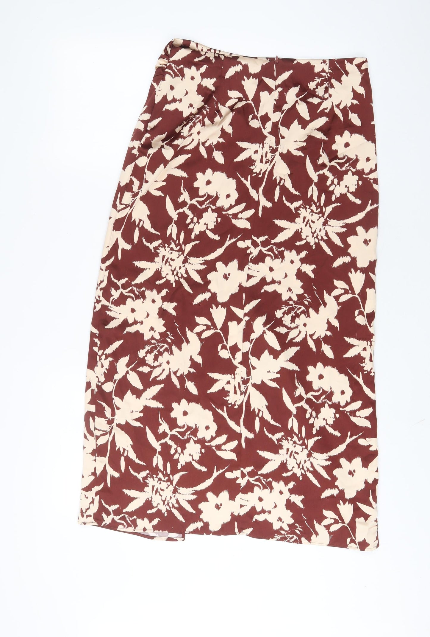 Womens UK Size S Zara A-Line Satin Skirt